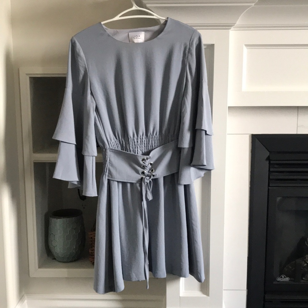 J.O.A blue bell sleeved dress